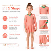 Girls Ruffle Two-Piece Swimsuit – Coral Reef view 5