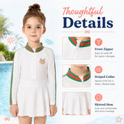 Girls Long Sleeve Rash Guard Set – Sunny Waves view 3