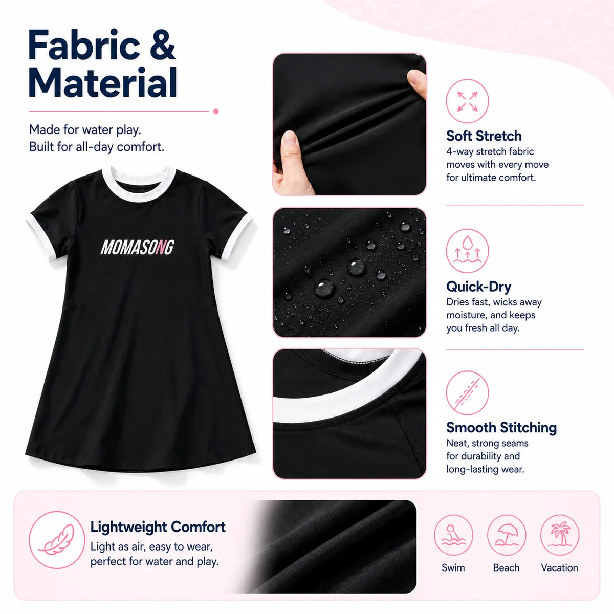 Girls Long Sleeve Rash Guard Set – Sweet Ruffles view 4