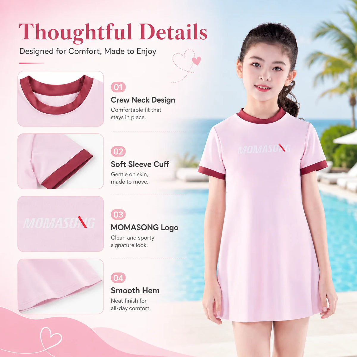 Girls Ruffle Two-Piece Swimsuit – Safari Adventure view 3
