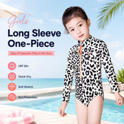 Girls One-Piece Rash Guard Swimsuit – Aqua Dream view 4