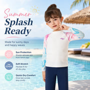 Girls Long Sleeve Rash Guard Set – Starfish Fantasy