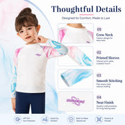 Girls Long Sleeve Rash Guard Set – Starfish Fantasy view 4