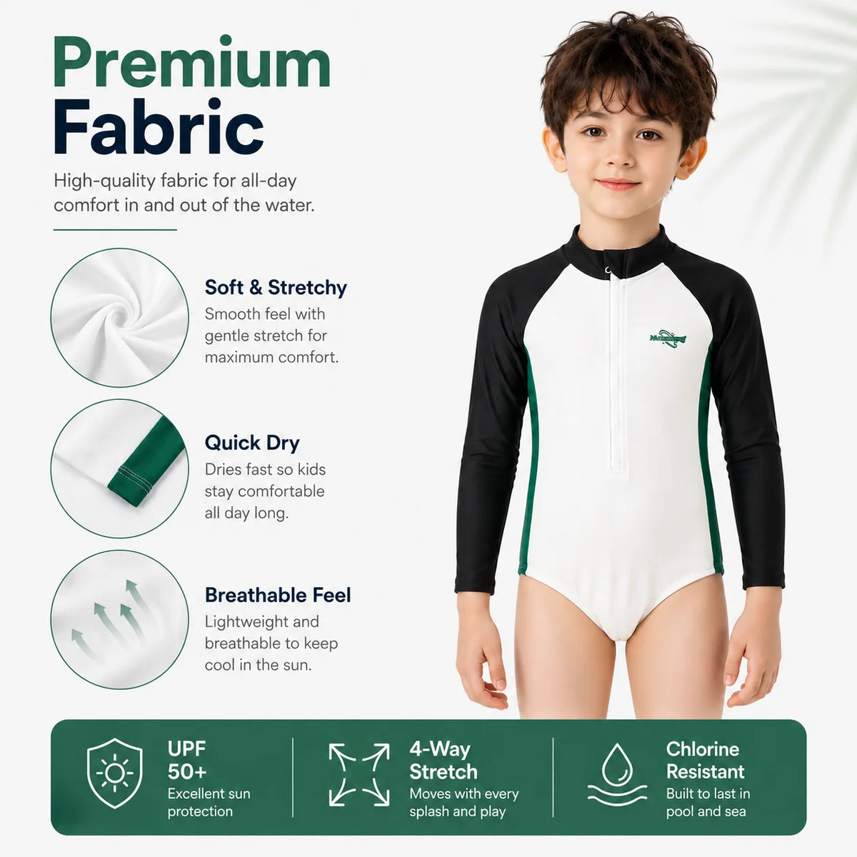 Kids Hooded Beach Towel Poncho – Sea Shell view 4