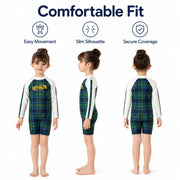 Girls Long Sleeve Rash Guard Set – Tropical Bloom view 5