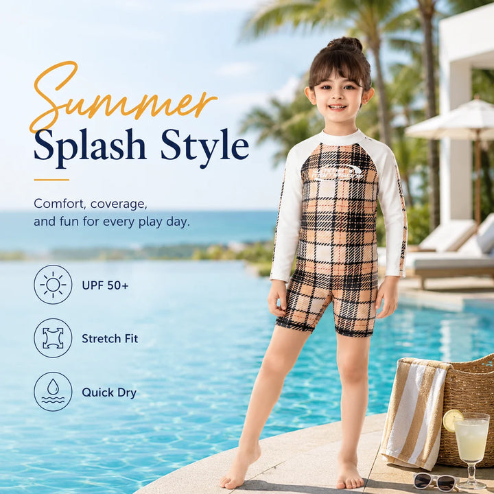 Girls Premium One-Piece Swimsuit – Ocean Breeze