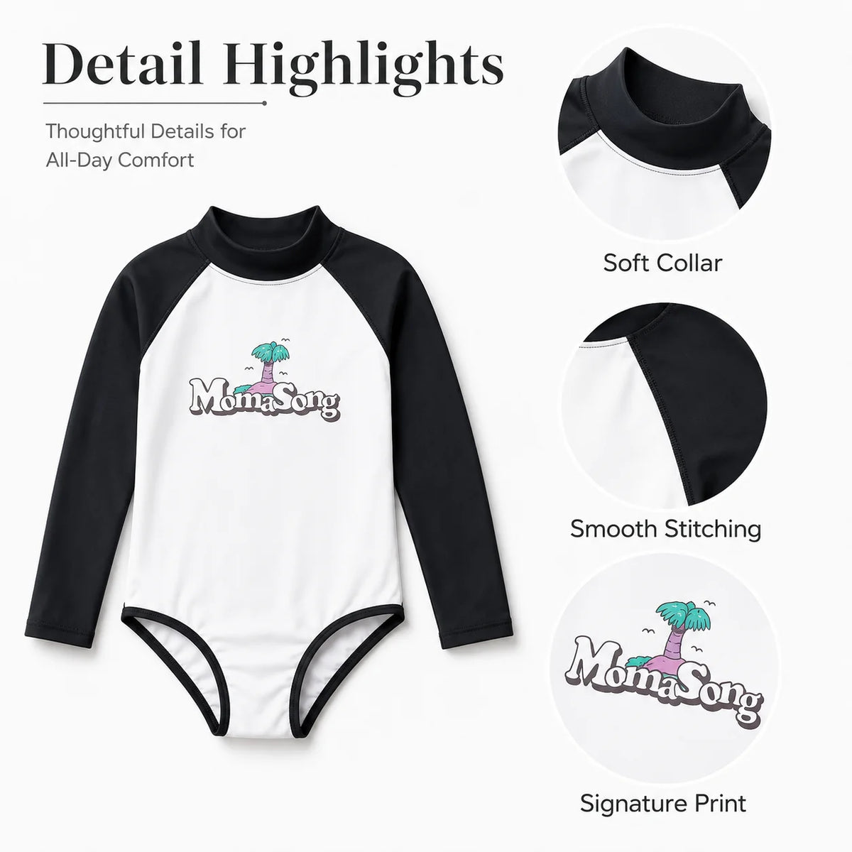 Girls Premium One-Piece Swimsuit – Mermaid Magic view 3