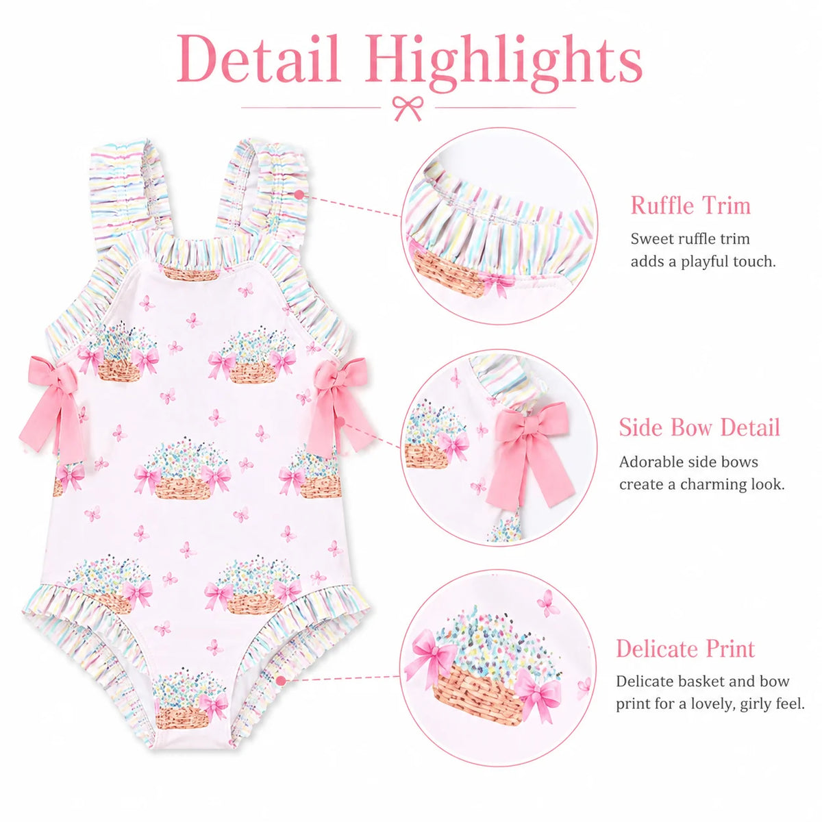 Girls Long Sleeve Rash Guard Set – Sunny Waves view 3