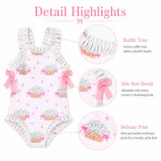 Girls Long Sleeve Rash Guard Set – Sunny Waves view 3
