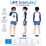 Boys One-Piece Rash Guard Swimsuit – Coral Reef view 3