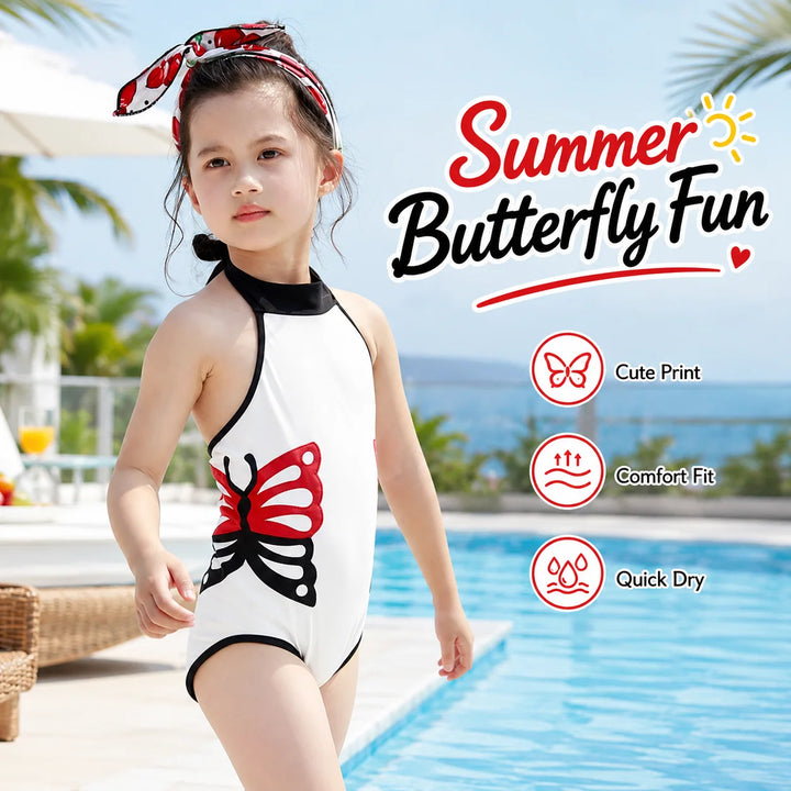 Girls Premium One-Piece Swimsuit – Sweet Ruffles
