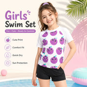 Girls Long Sleeve Rash Guard Set – Wave Rider view 2