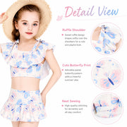 Kids Wide Brim UV Sun Hat – Sea Shell view 3