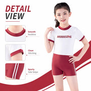 Girls Long Sleeve Rash Guard Set – Tropical Bloom view 3