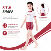 Girls Long Sleeve Rash Guard Set – Tropical Bloom view 5