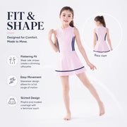 Girls Long Sleeve Rash Guard Set – Coral Reef view 4