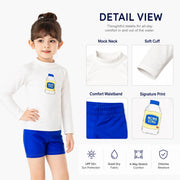 Girls Two-Piece Swim Set – Deep Sea Blue view 3
