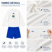 Girls Two-Piece Swim Set – Deep Sea Blue view 4
