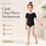 Girls Premium One-Piece Swimsuit – Sweet Ruffles view 2