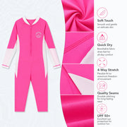 Girls One-Piece Rash Guard Swimsuit – Safari Adventure view 4