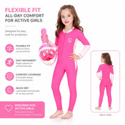 Girls One-Piece Rash Guard Swimsuit – Safari Adventure view 5