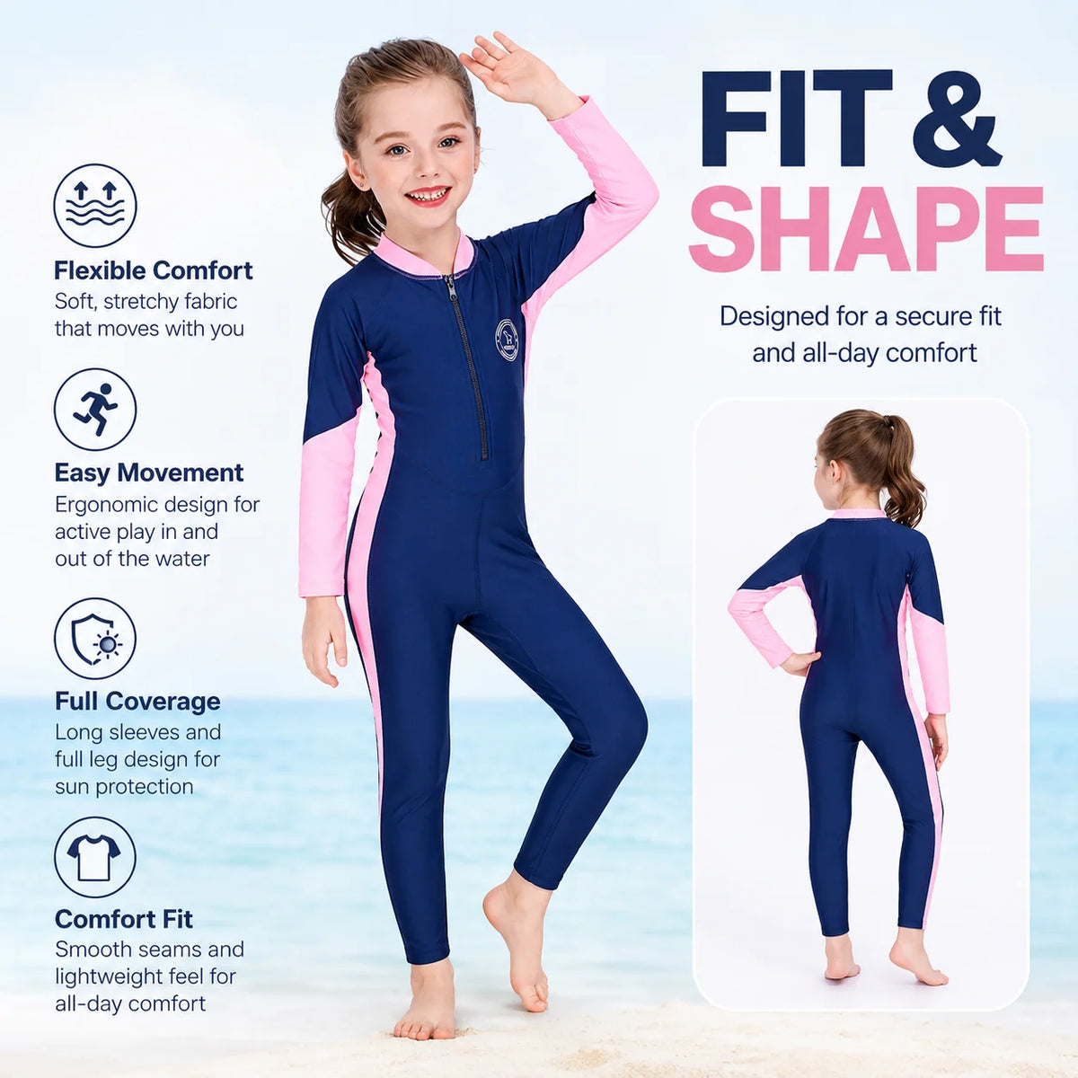 Girls Floatation Swim Vest – Aqua Dream view 5
