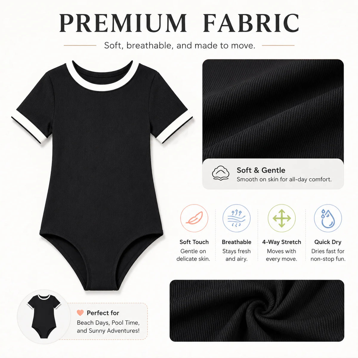 Girls Two-Piece Swim Set – Wave Rider view 4