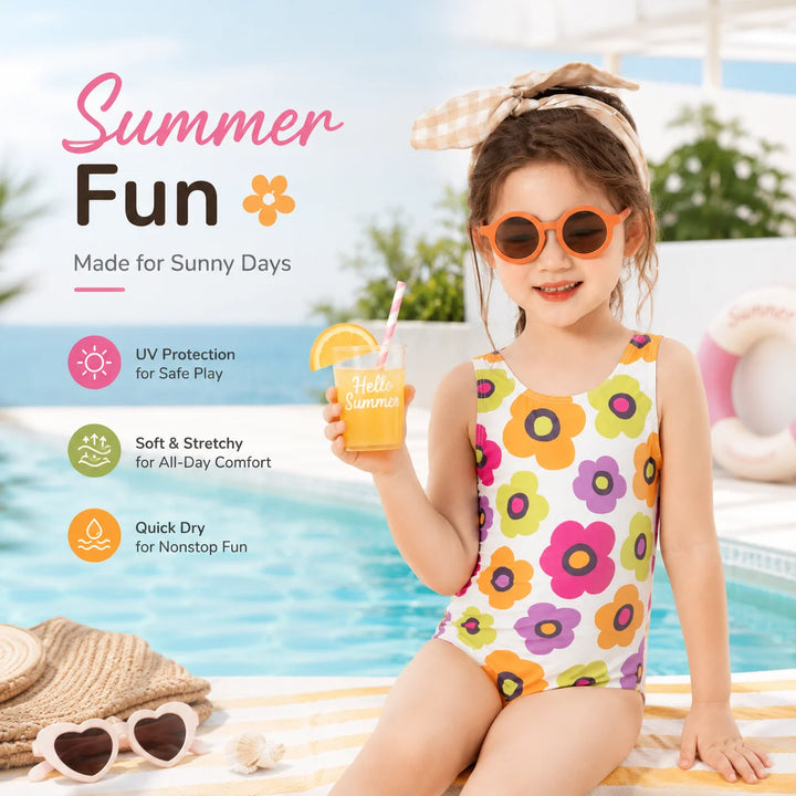 Girls Long Sleeve Rash Guard Set – Sea Shell