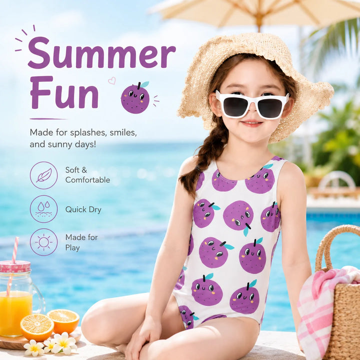 Girls Long Sleeve Rash Guard Set – Sunset Glow