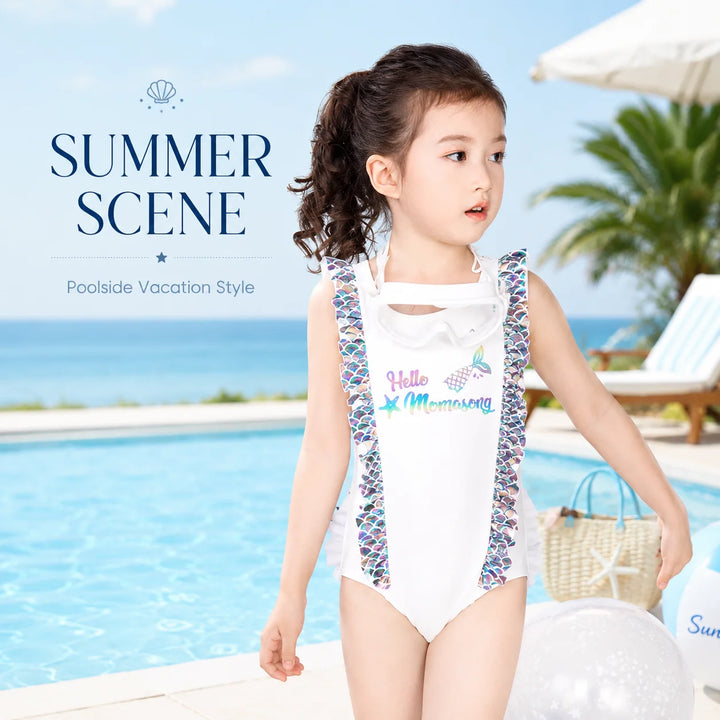 Girls Long Sleeve Rash Guard Set – Mermaid Magic