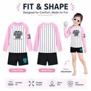 Girls Long Sleeve Rash Guard Set – Deep Sea Blue view 5