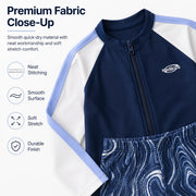 Boys Zip-Up Rash Guard Shorts Set – Coastline Explorer view 5
