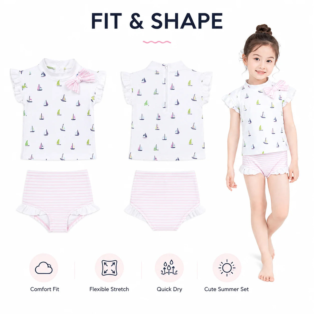 Girls Premium One-Piece Swimsuit – Surfer Paradise view 5
