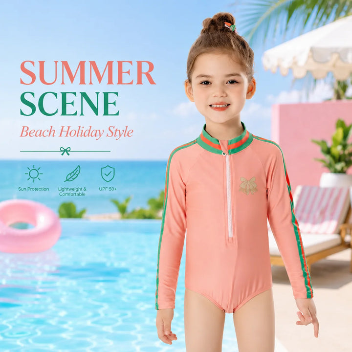 Girls Premium One-Piece Swimsuit – Sea Shell