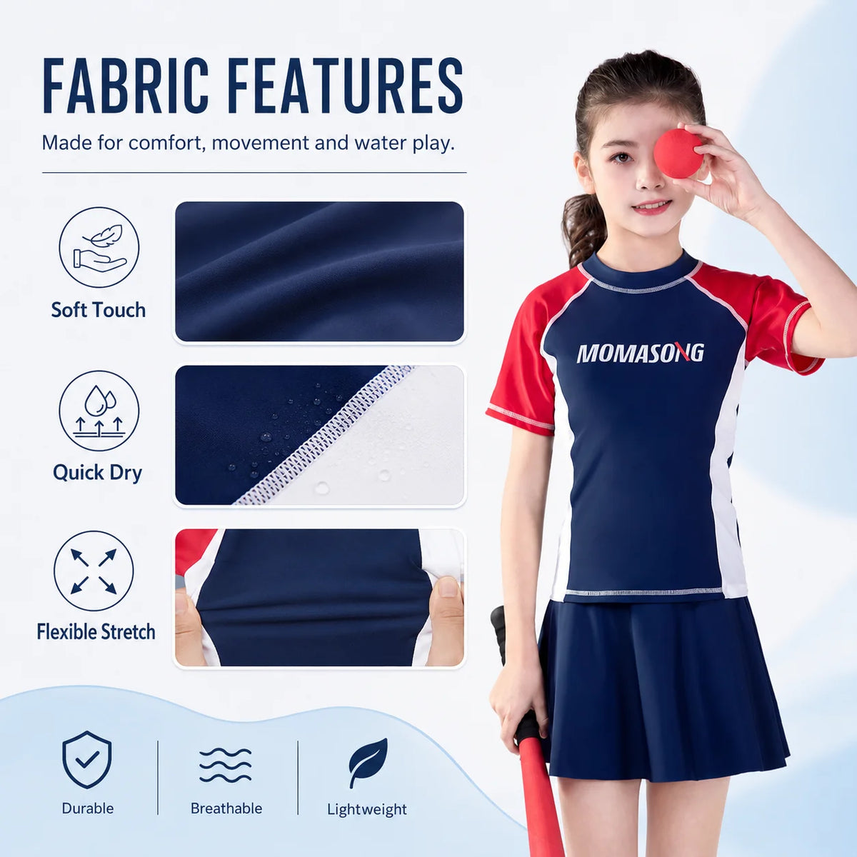 Girls Premium Swim Dress – Coral Reef view 4