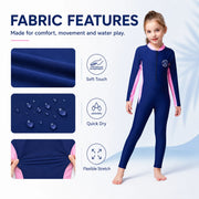 Girls Premium One-Piece Swimsuit – Deep Sea Blue view 4