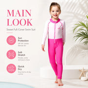 Girls Premium One-Piece Swimsuit – Sweet Ruffles view 2