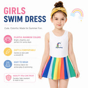 Girls Short Sleeve Swim Set – Aqua Splash view 2