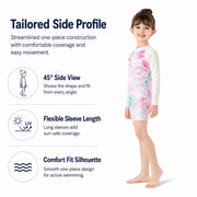 Girls Short Sleeve Swim Set – Sunny Waves view 3