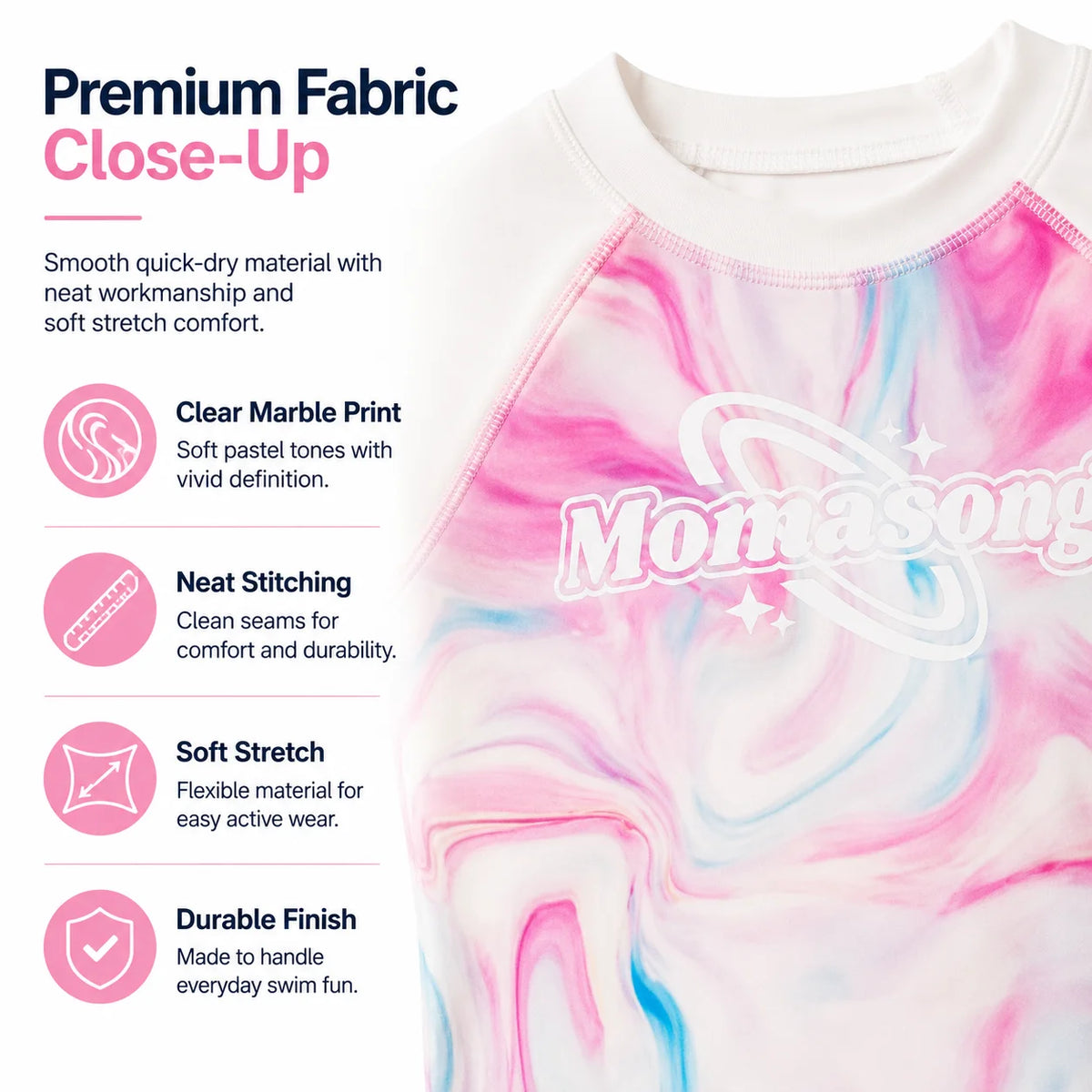 Girls Short Sleeve Swim Set – Sunny Waves view 5