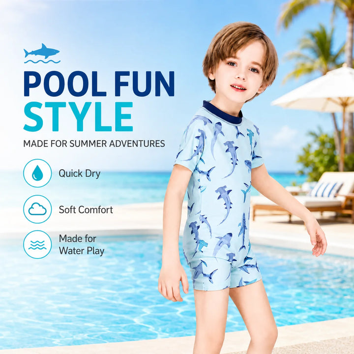 Boys Long Sleeve Rash Guard Set – Splash Party