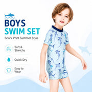 Boys Long Sleeve Rash Guard Set – Splash Party view 2