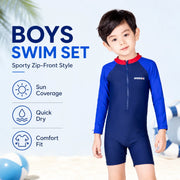 Boys Two-Piece Swim Set – Tropical Wave view 2