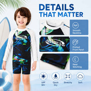 Boys Long Sleeve Rash Guard Set – Whale Adventure view 3