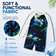 Boys Long Sleeve Rash Guard Set – Whale Adventure view 4
