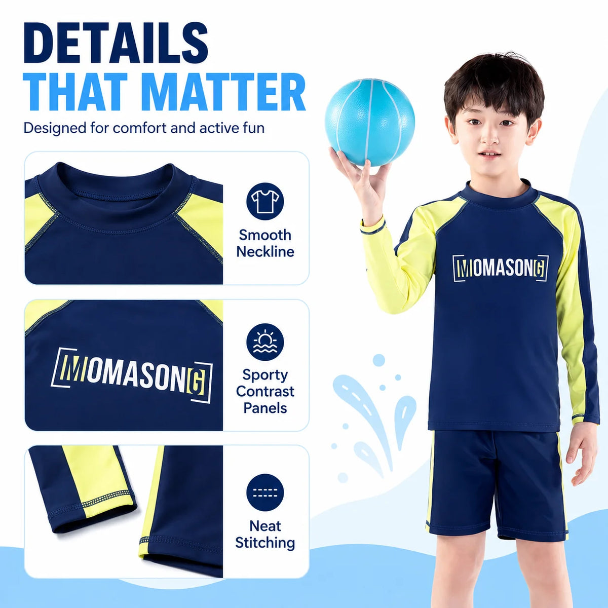 Boys Short Sleeve Swim Set – Coastline Explorer view 3