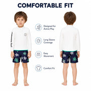 Boys One-Piece Rash Guard Swimsuit – Sunny Waves view 5
