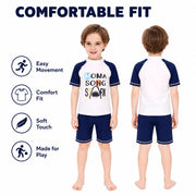 Boys Two-Piece Swim Set – Deep Sea Blue view 5