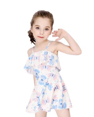 Momasong girls’ swimsuits Summer butterflyskirt split swimsuit for girls Princess fashion swimsuit for children